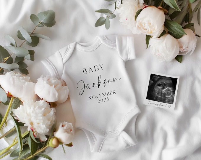 Minimalist Pregnancy Announcement Digital Pregnancy Announcement Baby Announcement Baby Reveal Customizable Gender Neutral Baby Announcement