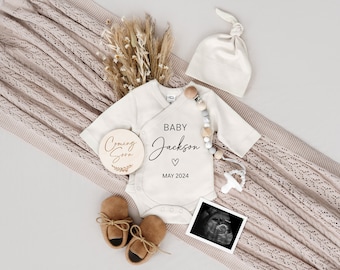 Customizable Pregnancy Announcement: Gender Neutral Baby Reveal (Digital Download)