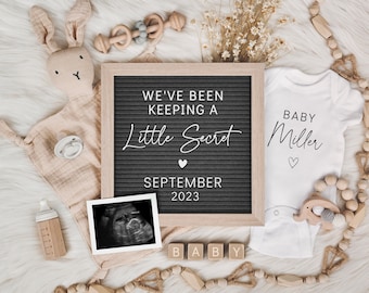 Digital Pregnancy Announcement - Baby Announcement - We've Been Keeping a Secret Baby Reveal - Digital Download - Instant Download