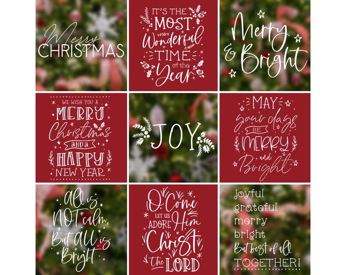 Christmas Overlays - Holiday Word Art - Overlays for Photographers - Christmas Word Art - Gold Overlays - Christmas Printable Art