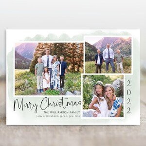 Modèle de carte collage joyeux Noël : photo de famille (téléchargement numérique) image 6