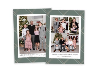 Minimalist Holiday Card Template: 5x7 Christmas Card, Photoshop (PSD)