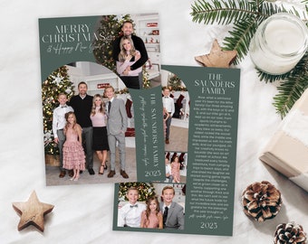 Arch Christmas Photo Card Template: Editable Family Card (Corjl Digital)