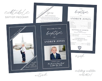LDS Boy Baptism Program Template (Corjl)
