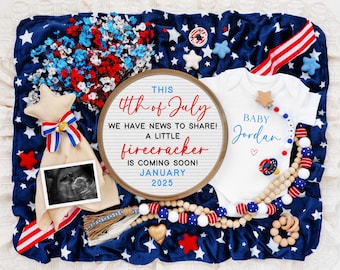 4th of July Pregnancy Announcement: Firecracker Baby (Digital Download)