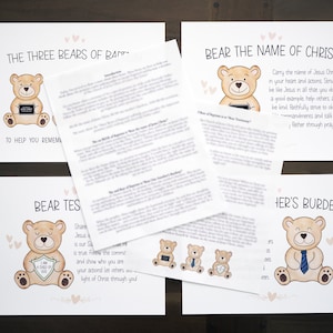 The Three Bears of Baptism LDS Printable Kit | Baptism Talk, Signs ...