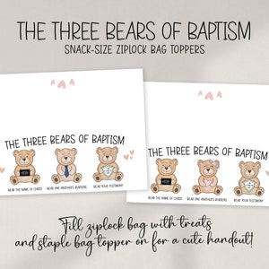 The Three Bears of Baptism LDS Printable Kit | Baptism Talk, Signs ...