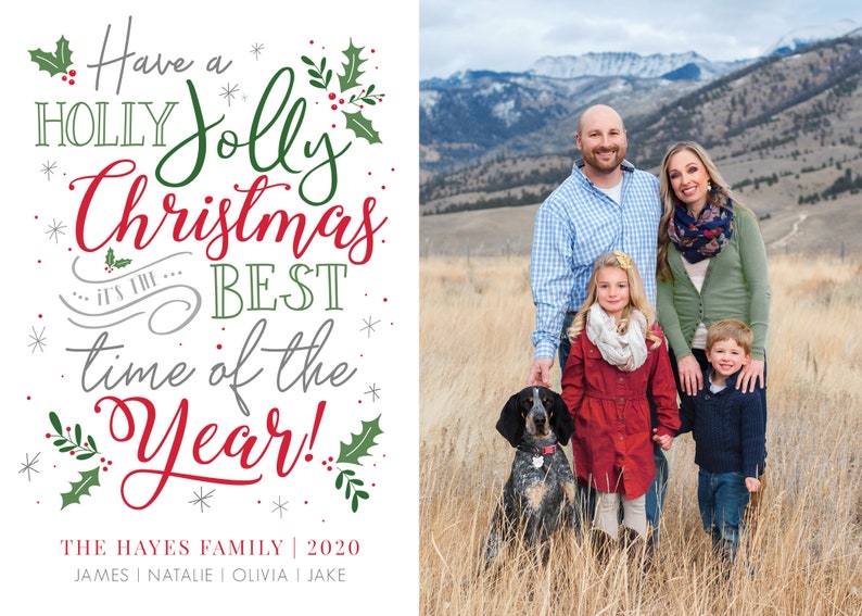 Photo Christmas Card Template: Editable 5x7 (Corjl) image 3