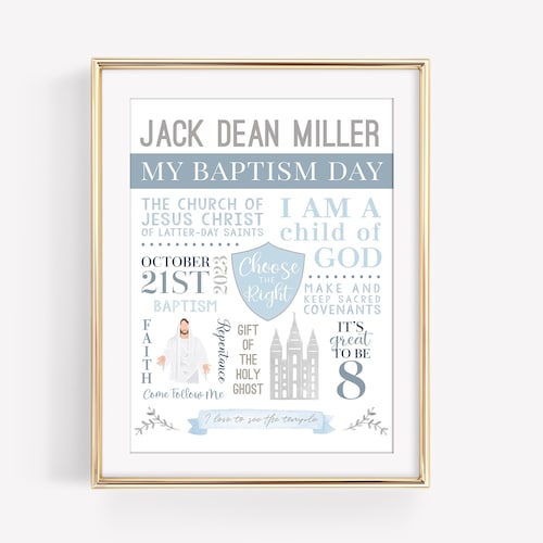 LDS Baptism Printable LDS Baptism Gift Boys Baptism Etsy Australia