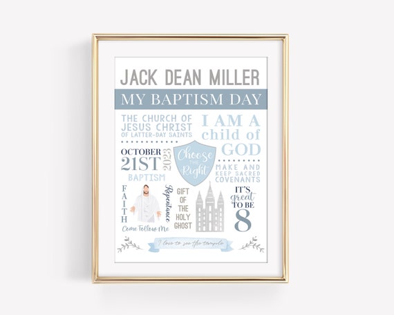 LDS Baptism Printable LDS Baptism Gift Boys Baptism - Etsy