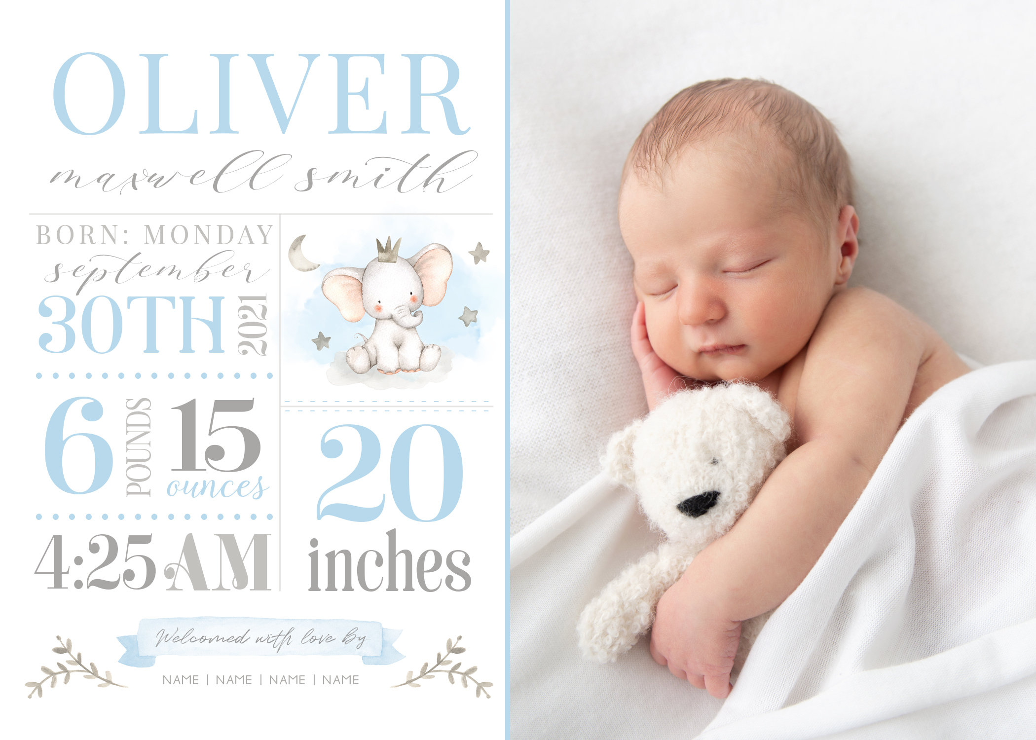 Free Printable Baby Announcement Cards