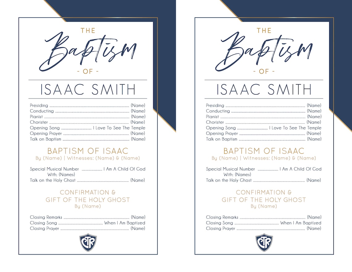 Baptism Program LDS 1/2 Sheet Baptism Program Boy LDS Etsy España Baptism Program LDS 1/2 Sheet Baptism Program Boy LDS Etsy España