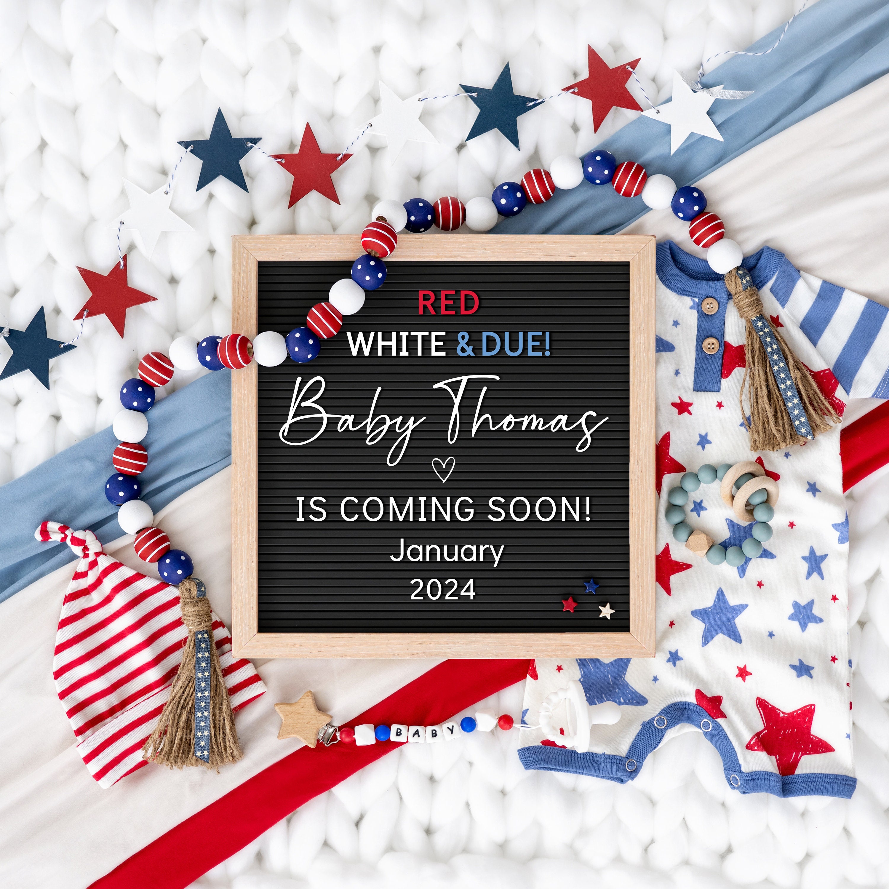 4th of july cheap birth announcements