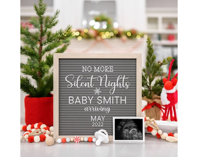 Christmas Digital Pregnancy Announcement | Social Media Pregnancy Announcement | Holiday Pregnancy Announcement | Gender Reveal  | Corjl