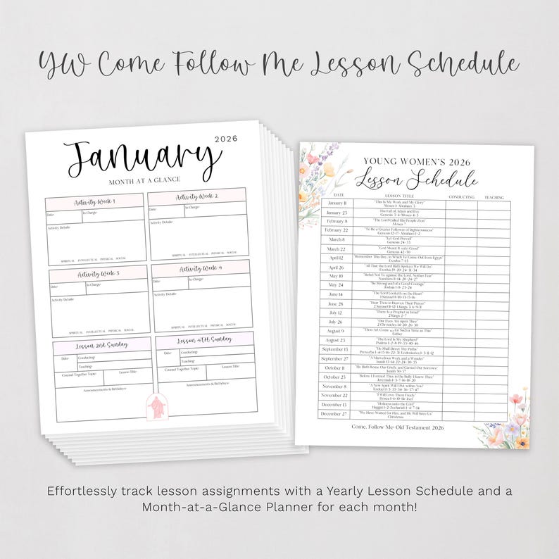 2026 LDS Young Women Planner: Walk With Me Printable Activity Binder (Instant Download) image 6