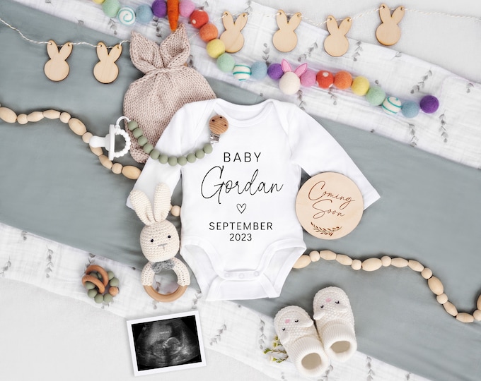 Easter Digital Pregnancy Announcement for Social Media - Cute Easter Pregnancy Announcement - Customizable with Sonogram - Instant Download