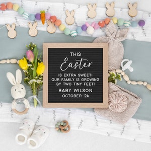 Easter Pregnancy Announcement: Bunny Editable Template (Digital) image 8