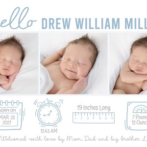 May include: A newborn baby boy named Drew William Miller, born on March 25, 2021, at 12:43 AM. He weighed 7 pounds and 12 ounces and was 19 inches long.