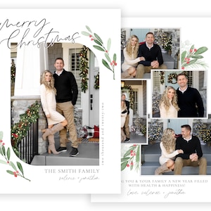 Christmas Card Template | Christmas Cards Template | Photo Card | Merry Christmas Card | Editable Holiday Card | Editable | Photoshop