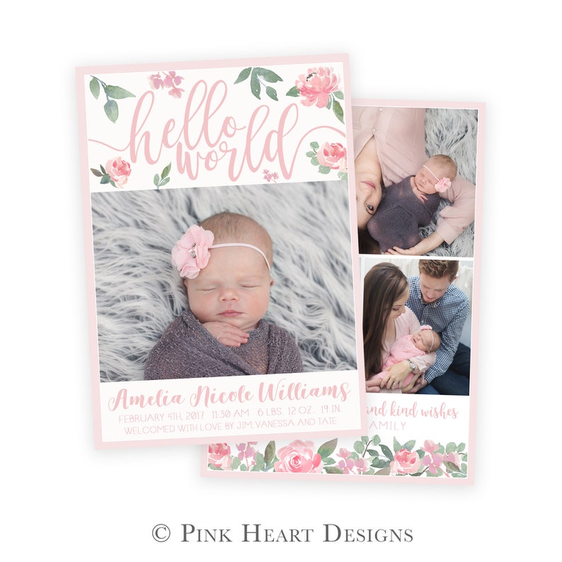 etsy birth announcement