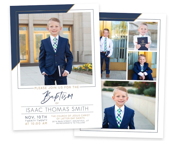 LDS Baptism Invitation Boy | Baptism Invitation | LDS Baptism Invitation | Boy Baptism Invitations Digital | Baptism Announcement