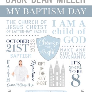 LDS Baptism Printable LDS Baptism Gift Boys Baptism - Etsy