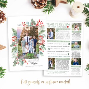 Weihnachtskarten Vorlage | Weihnachtskarten Vorlage 5x7 | Foto Weihnachtskarte | Bearbeitbare Weihnachtskarte | Weihnachtskartenvorlagen | Corjl