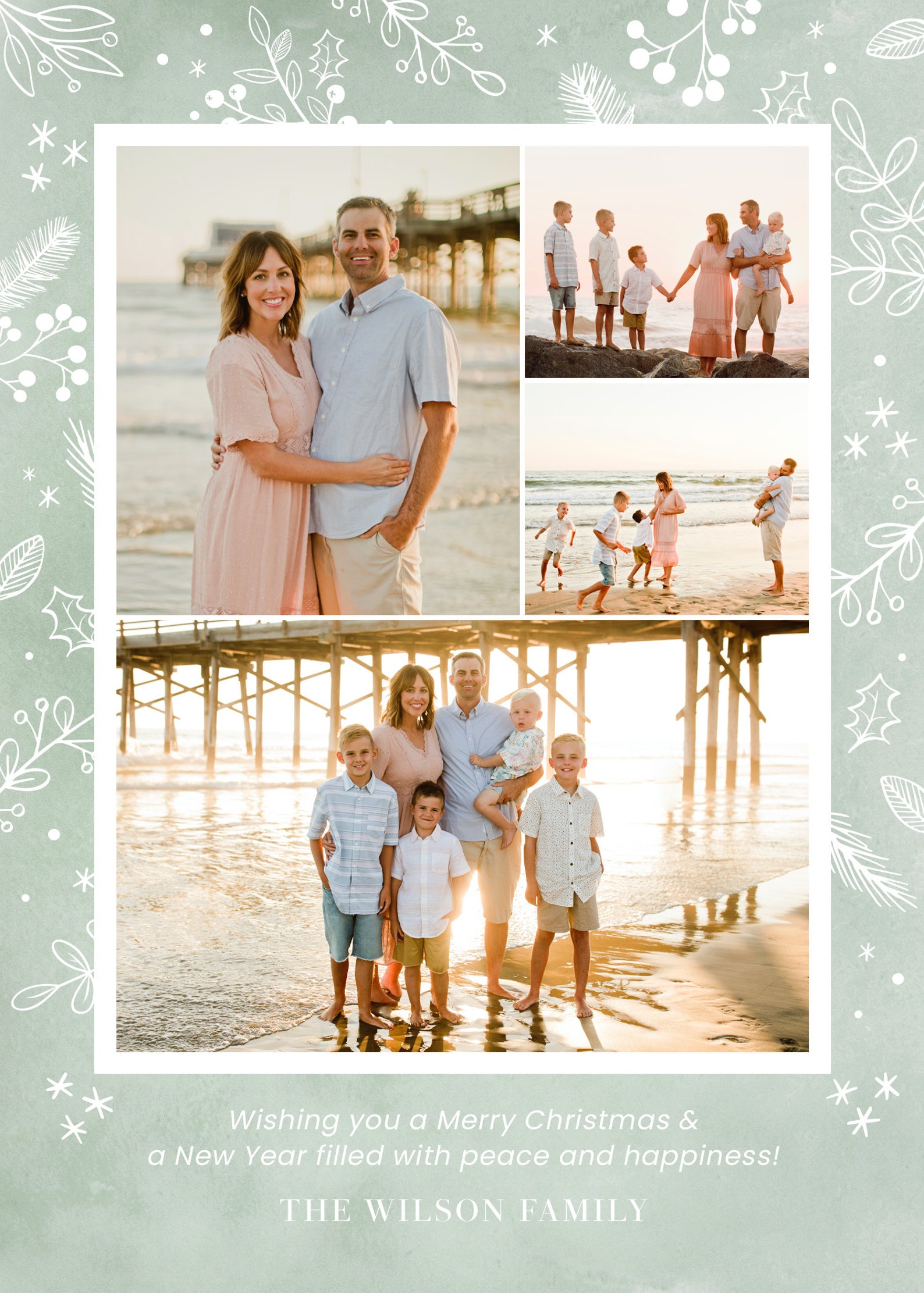 Christmas Card Template Christmas Cards Template 5x7 Photo - Etsy