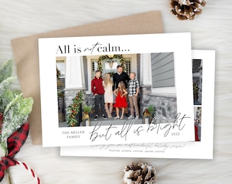 Funny Family Photo Christmas Card Template (Photoshop)