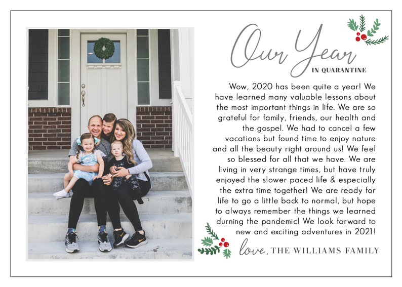 Funny Covid Christmas Cards Template 5x7 Christmas Card 2020 | Etsy