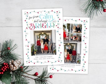 Funny 'Far From Calm' Holiday Card Template (Digital)