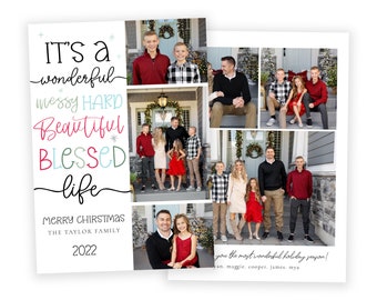 Funny Family Photo Christmas Card Template | Photoshop (Digital Download)
