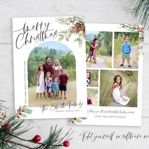 Modelo de cartão de Natal | Modelo de cartões de feliz Natal | Modelo de cartão de férias em aquarela | Cartão de Natal | cartão de férias | Corjl