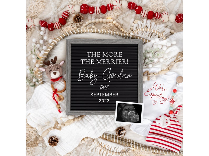 Christmas Pregnancy Announcement: Holiday Social Media Reveal (Digital Download) image 1