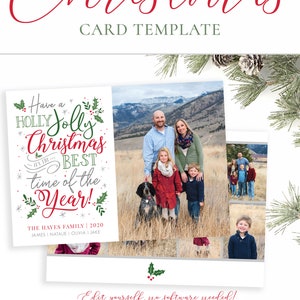 Photo Christmas Card Template: Editable 5x7 (Corjl) image 5