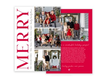 Editable Year in Review Holiday Card Template (Photoshop)