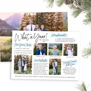 Plantilla para tarjeta navideña de resumen del año: foto familiar de 5x7 (Photoshop) imagen 7