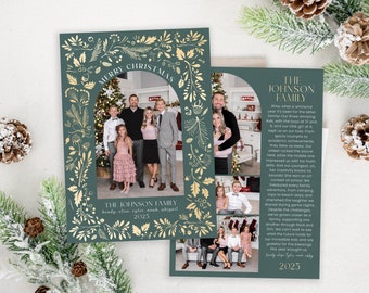 Arch Christmas Photo Card Template: Editable Holiday Card (Corjl Digital)