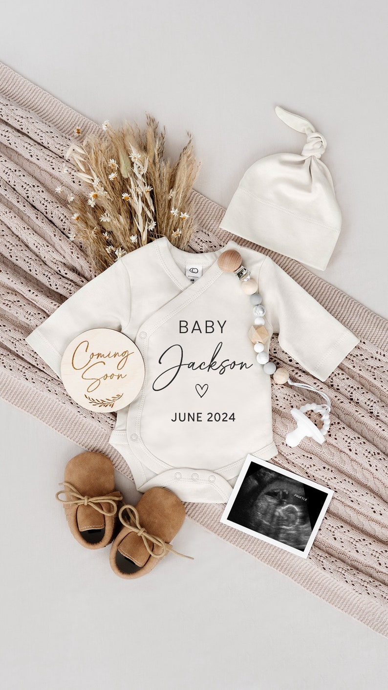 Customizable Pregnancy Announcement: Gender Neutral Baby Reveal (Digital Download) image 2