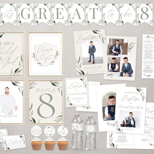 LDS Baptism Kit | LDS Baptism Invitation Boy Girl | Baptism Decorations | Editable Baptism Program | Baptism Printable | Corjl