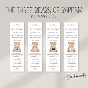 The Three Bears of Baptism LDS Printable Kit | Baptism Talk, Signs ...