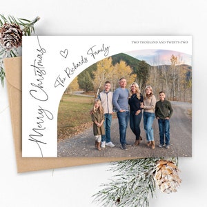 Modèle de carte de Noël | Modèle de cartes de joyeux Noël | Modèle de carte de vacances Arch | Carte de Noël de l’Arche | Corjl
