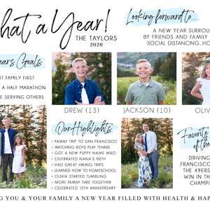 Plantilla para tarjeta navideña de resumen del año: foto familiar de 5x7 (Photoshop) imagen 5