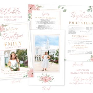 Programma di battesimo della Chiesa Programma di battesimo per ragazze Invito al battesimo della Chiesa Programma di battesimo per ragazze della Chiesa