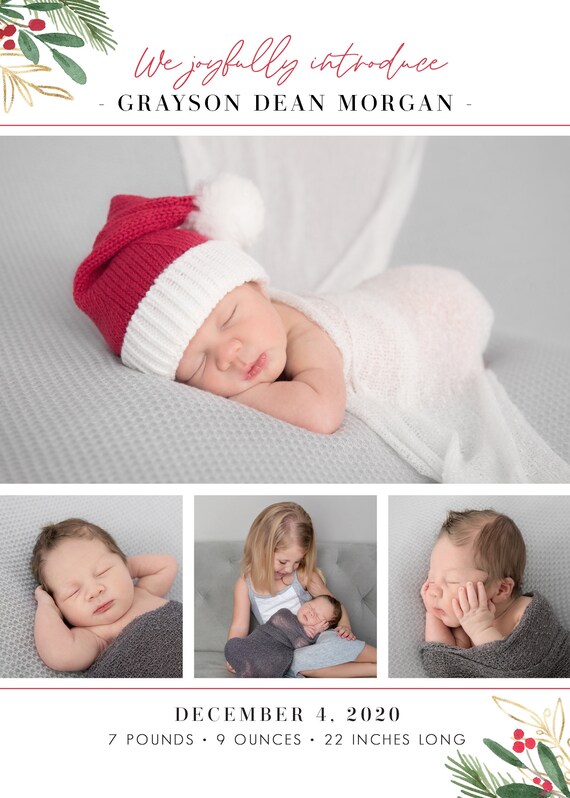 Anuncios De Nacimientos Navideños De Shutterfly Regalos De Navidad