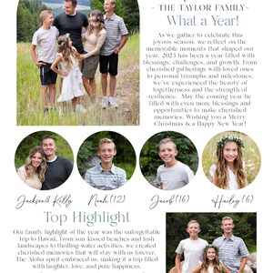 Floral Christmas Card Template: Editable Holiday Photo Card (Digital) image 7