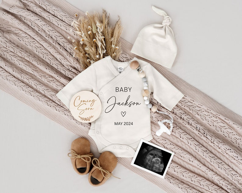 Customizable Pregnancy Announcement: Gender Neutral Baby Reveal (Digital Download) image 1