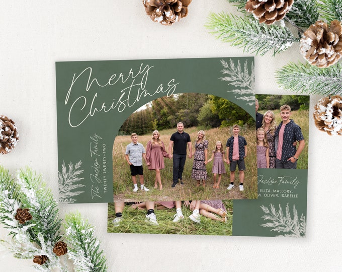 Christmas Card Template | Merry Christmas Cards Template | Arch Holiday Card Template | Arch Christmas Card | Corjl