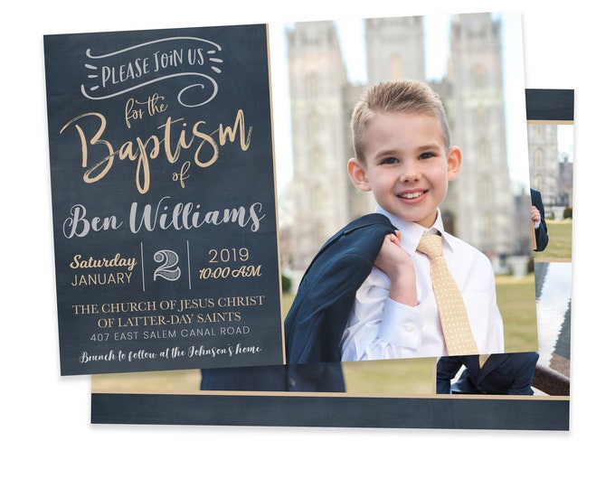 LDS Baptism Invitation Boy | Baptism Invitation | LDS Baptism Invitation | Boy Baptism Invitations Digital | Baptism Boy