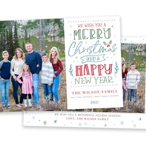 Christmas Card Template  Christmas Cards Template 5x7  Year image 4
